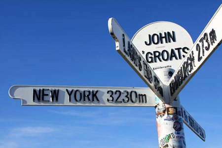 LEJOG lands end john o groats sign