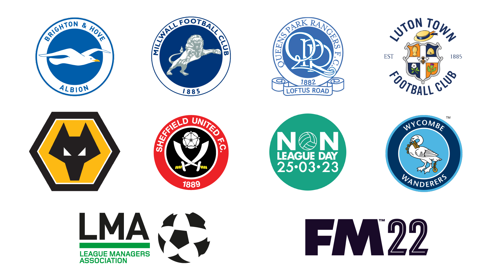 The logos of the football clubs and organisations who have partnered with Prostate Cancer UK for Prostate United