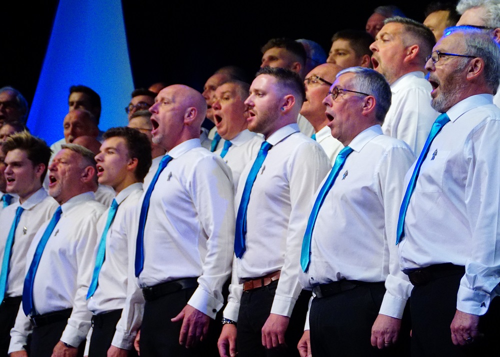 Men's choir singing