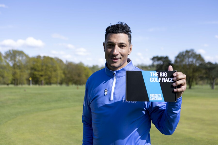 Jay Bothroyd taking part in the Big Golf Race