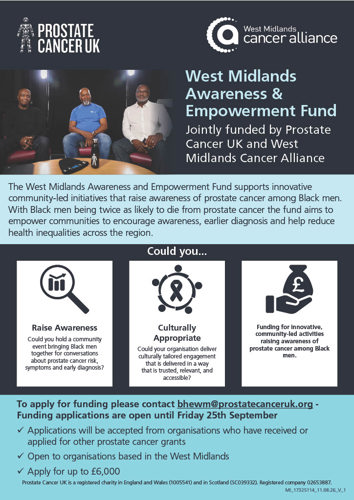 West Midlands Awareness And Empowerment Fund Flyer