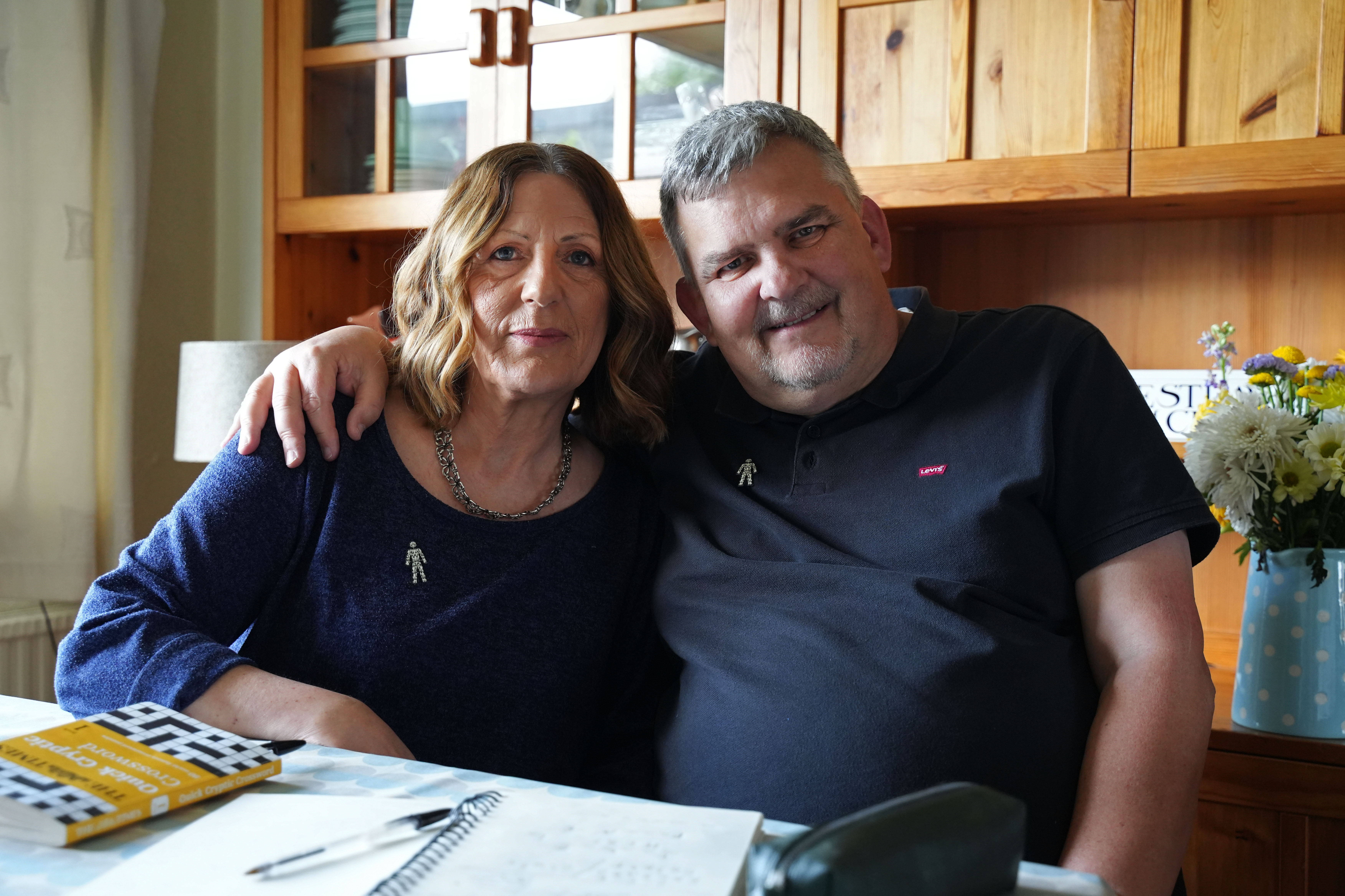 Danny Burkey with his partner.