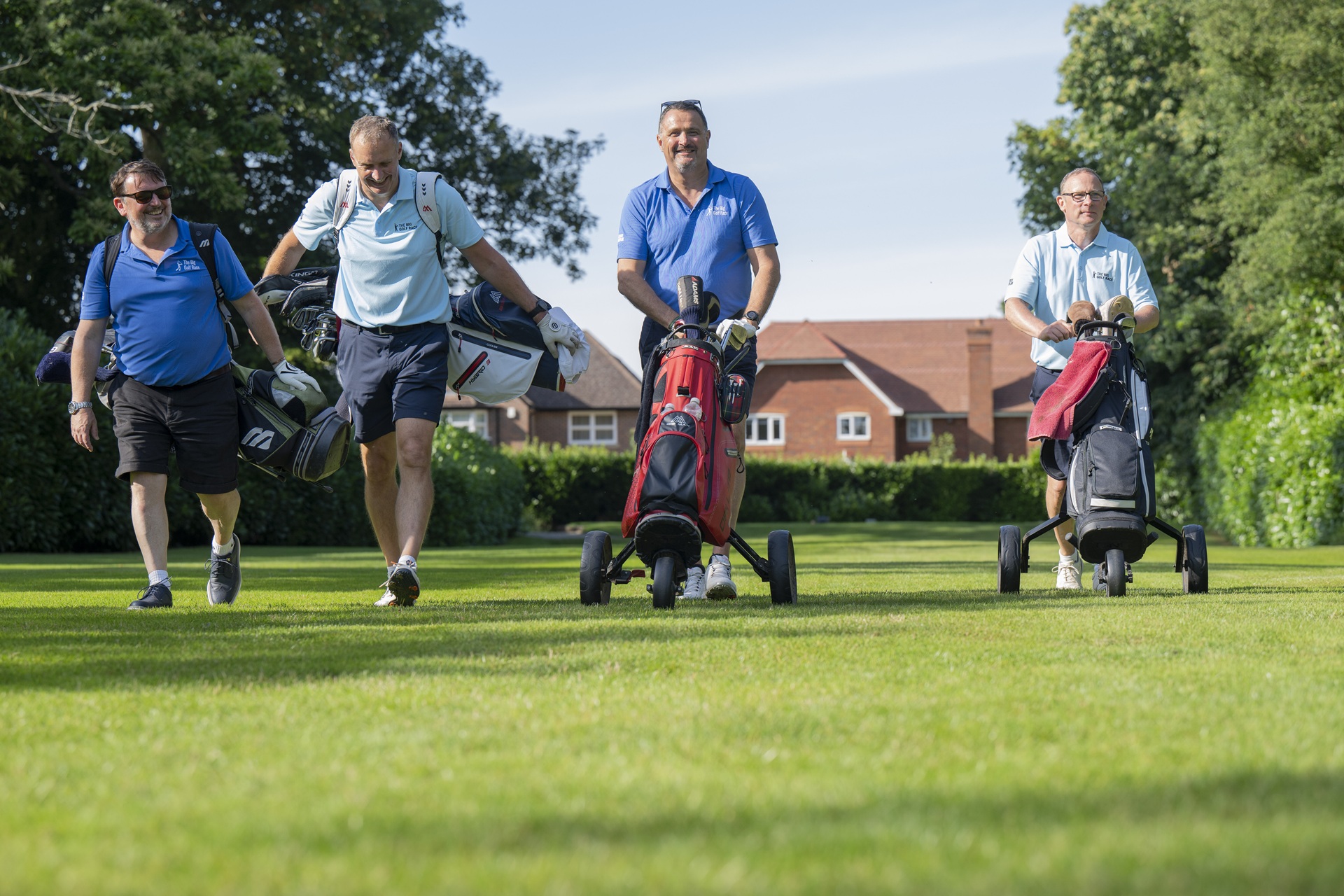 Golfers taking part in the Big Golf Race